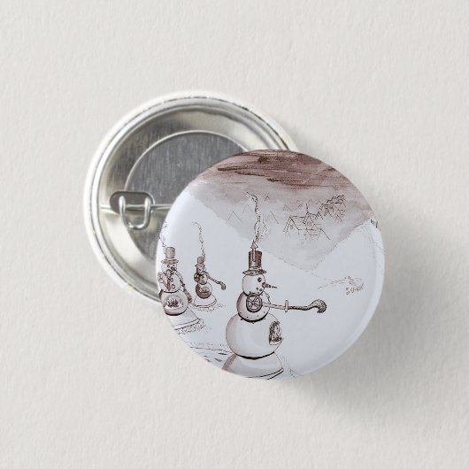 Steampunk Snowbots 1.5 in Button (Voorkant /achterkant)