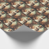 Steampunk Snowman Cadeaupapier (Hoek)