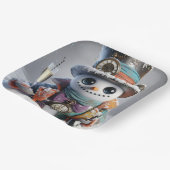  Steampunk Snowman, Christmas, Author Natasha Us   Papieren Bordje (Gebogen)