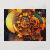 Steampunk Solar Mechanism Abstract Briefkaart (Voorkant)