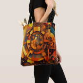 Steampunk Solar Mechanism Abstract Tote Bag (Dichtbij)