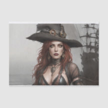 Steampunk Soul Collector Pirate Decoupage | Donker