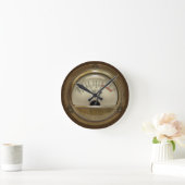 Steampunk Sound Studio  VU-meetklok Ronde Klok (Huis)