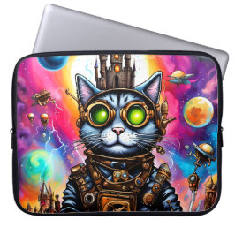 Steampunk Space Cat I Laptop Sleeve