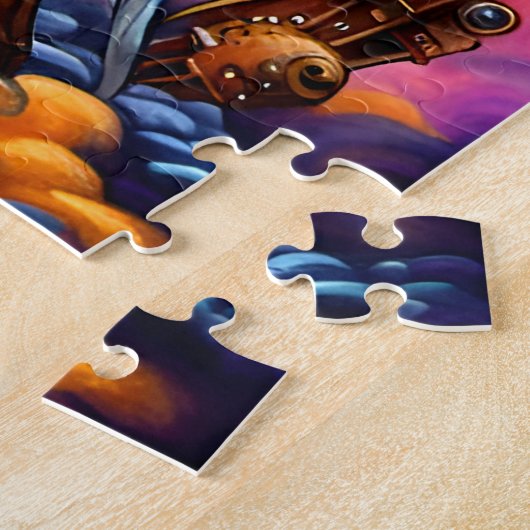 Steampunk Space Cat I Legpuzzel (Zijkant)