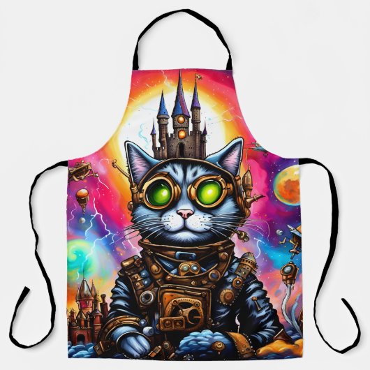 Steampunk Space Cat I Schort (Voorkant)