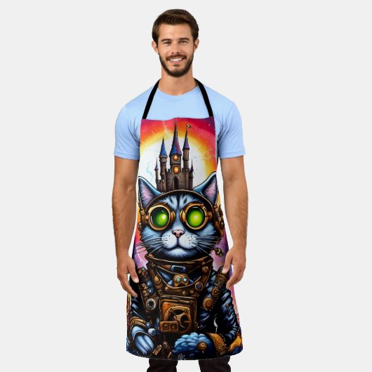 Steampunk Space Cat I Schort (Gedragen)