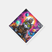 Steampunk Space Cat I Servet (Hoek)