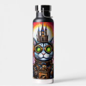 Steampunk Space Cat I Waterfles (Links)