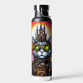 Steampunk Space Cat I Waterfles
