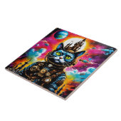 Steampunk Space Cat II Tegeltje (Zijkant)
