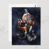 Steampunk Space Chimp Briefkaart (Voorkant / Achterkant)