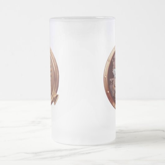 Steampunk Space Chimp Porthole Mok (Center)