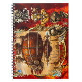 Steampunk Spaceship Notitieboek (Voorkant)