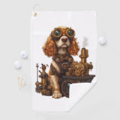 Steampunk Spaniel � Victoriaanse Hondenuitvinder Golfhanddoek (Insitu)