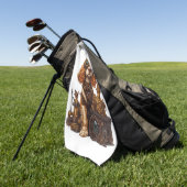 Steampunk Spaniel � Victoriaanse Hondenuitvinder Golfhanddoek (Groen)