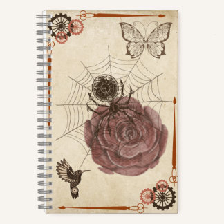 Steampunk Spider Net Notitieboek
