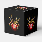 Steampunk spider on black bedankdoosjes (Achterkant)