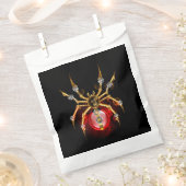 Steampunk spider on black bedankzakje (Geknipt)