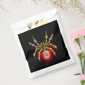 Steampunk spider on black bedankzakje (Gezegeld)