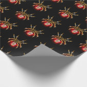 Steampunk spider on black cadeaupapier (Hoek)