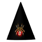 Steampunk spider on black feesthoedjes (Voorkant)