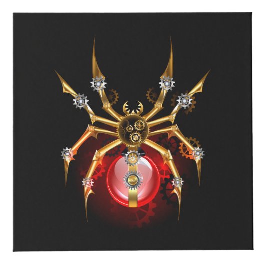 Steampunk spider on black kubus (Rechts)