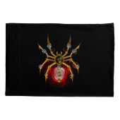 Steampunk spider on black kussensloop (Achterkant)