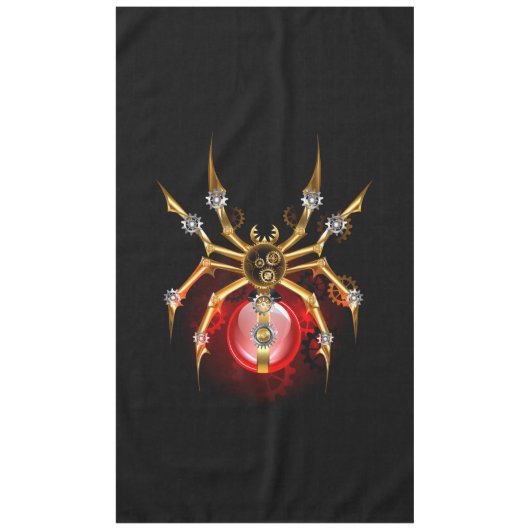 Steampunk spider on black tafelkleed (Voorkant)