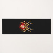 Steampunk spider on black yogamat (Achterkant (horizontaal))