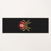 Steampunk spider on black yogamat (Voorkant (horizontaal))