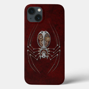 Steampunk Spider on Deep Red Case-Mate iPhone Case