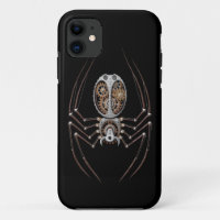 Steampunk Spider op Black