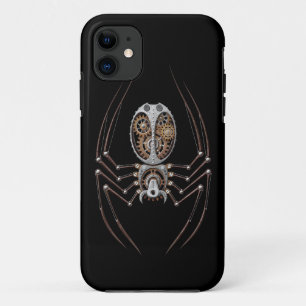 Steampunk Spider op Black Case-Mate iPhone Case