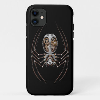 Steampunk Spider op Black Case-Mate iPhone Case