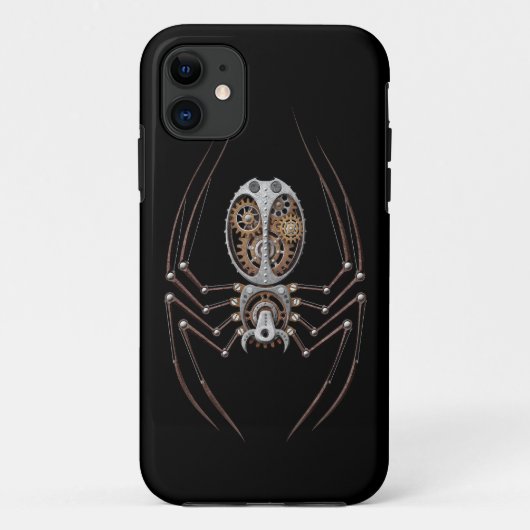 Steampunk Spider op Black Case-Mate iPhone Case (Achterkant)