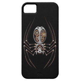 Steampunk Spider op Black Case-Mate iPhone Case