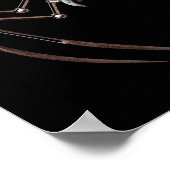 Steampunk Spider op Black Poster (Hoek)