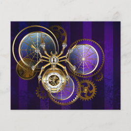Steampunk Spider op Paarse achtergrond