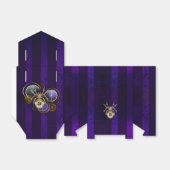 Steampunk Spider op Paarse achtergrond Bedankdoosjes (Uitgevouwen)