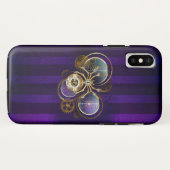 Steampunk Spider op Paarse achtergrond Case-Mate iPhone Case (Achterkant (horizontaal))
