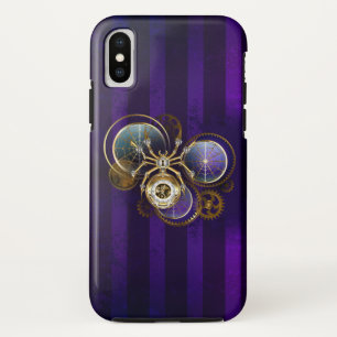 Steampunk Spider op Paarse achtergrond Case-Mate iPhone Case