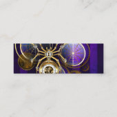 Steampunk Spider op Paarse achtergrond Contactkaartje (Voorkant)