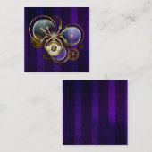 Steampunk Spider op Paarse achtergrond Contactkaartje (Voorkant / Achterkant)