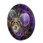 Steampunk Spider op Paarse achtergrond Dartbord (Voorkant Rechts)