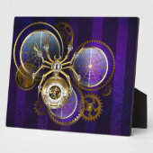 Steampunk Spider op Paarse achtergrond Fotoplaat (Zijkant)