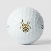 Steampunk Spider op Paarse achtergrond Golfballen (Voorkant)