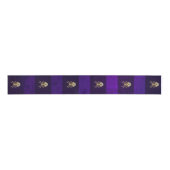 Steampunk Spider op Paarse achtergrond Grosgrain Lint (Voorkant)