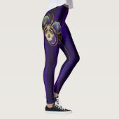 Steampunk Spider op Paarse achtergrond Leggings (Rechts)