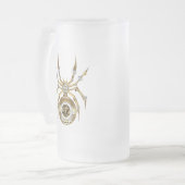 Steampunk Spider op Paarse achtergrond Matglas Bierpul (Voorkant links)